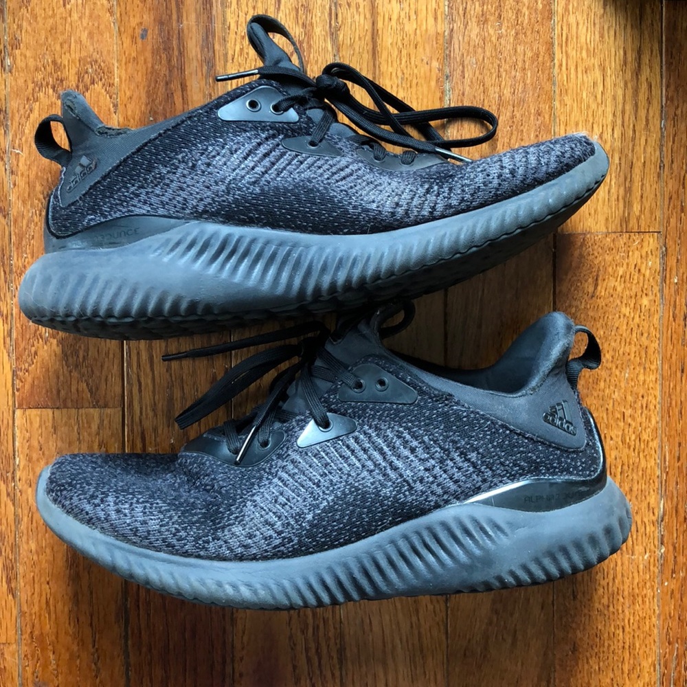 All Black Adidas Alpha Bounce